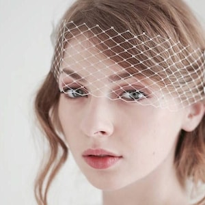 Birdcage Veil Short Bridal Veil Mini Wedding Veil Face Bird Cage Veil Civil Wedding Courthouse Veil Elopement