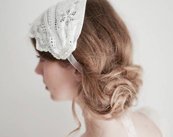 Bridal Headband Veil Juliet Cap Wedding Headpiece Vintage Style Hair Piece Lace Head Covering Bohemian Headband