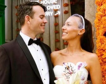 Legal Ceremony Veil Civil Wedding Courthouse Veil Bridal Headband Voilette Birdcage