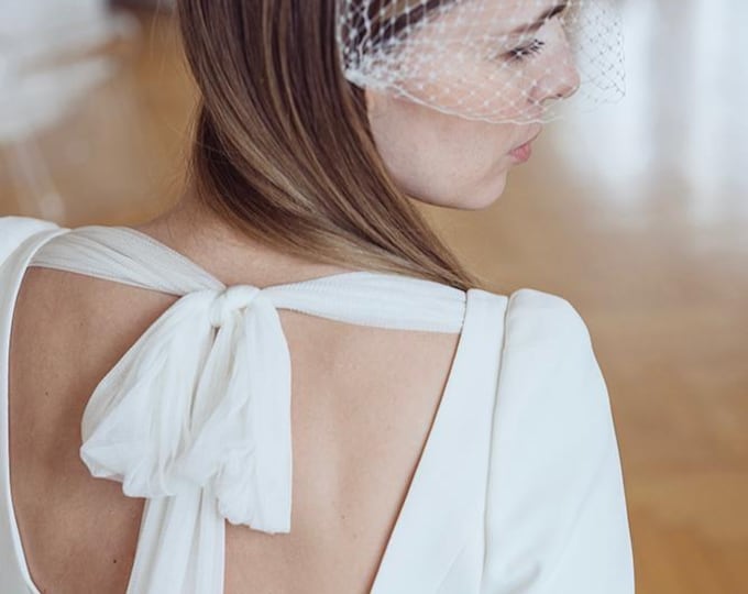 Bridal Birdcage Veil Wedding Veil Courthouse Civil Ceremony Veil Short Face Veil