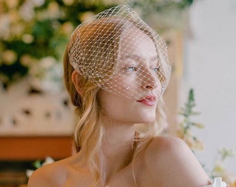 Bridal Crystal Veil Diamante Birdcage Veil Short Rhinestone Veil Civil Wedding Courthouse Elopement Headpiece