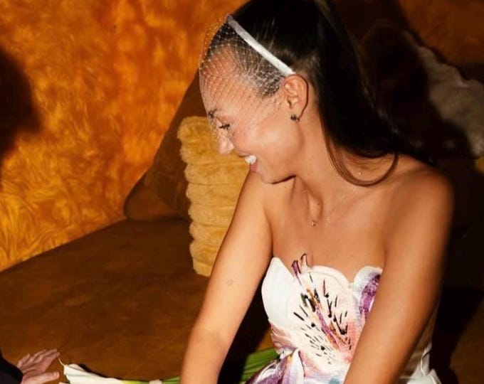 Birdcage Veil Headband: Short Bridal Veil Courthouse Veil Civil Wedding Veil Legal Ceremony