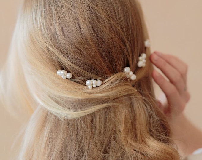 Bridesmaids Gift Hair Pins Pearl Freshwater Hair Pins Bridal Party Hair Pins Wedding Hair Accessories for Bridal Party