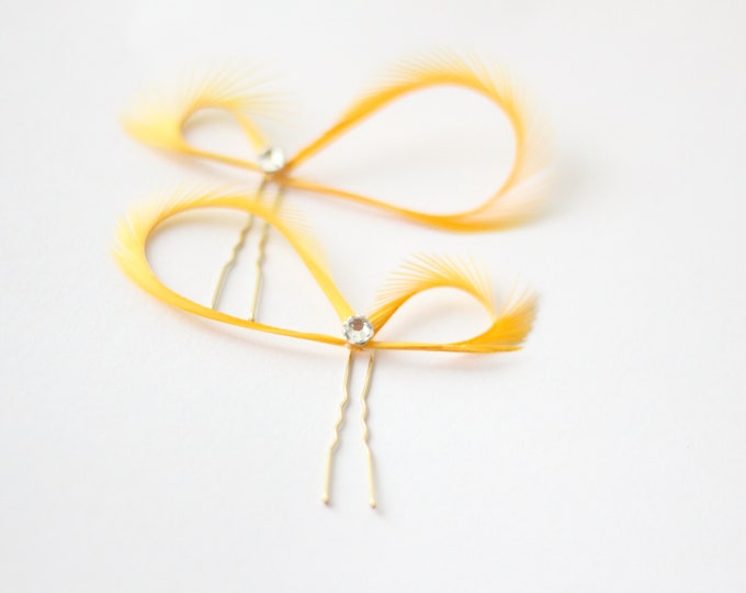 Yellow Hair Accessories 2x Mustard Yellow Fascinators Bridal Hair Accessories Bridesmaid Gift Prom Hair Maid of Honor