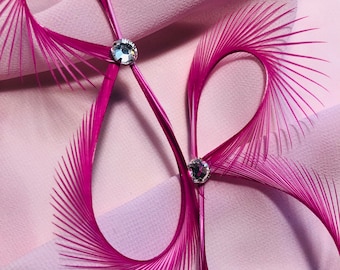 Hot Pink Hair Pins Wedding Pink Hair Accessories Bridal Fascinators Bridesmaids Gift Bridal Party
