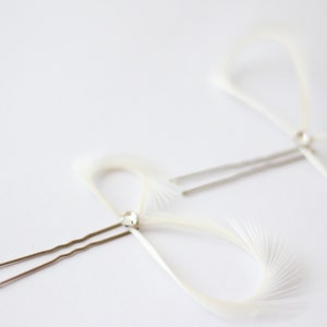 Ivory Bridal Hair Pins, White Hair Pins, Champagne Hair Pins, Bridesmaid Gift, Wedding Hair Pins, Prom image 2