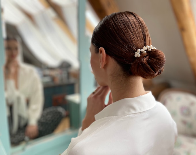 Freshwater Pearl Hair Pins Bridal Headpiece Bridesmaid Hair Pins Wedding Hair Accessories