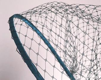 Green Headband Veil Birdcage Wedding Veil Emerald Bridal Short Veil Wedding Guest Fascinator