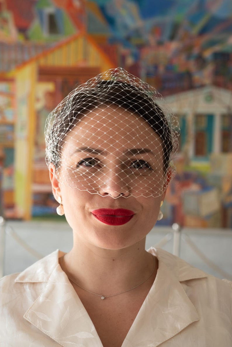 bridal birdcage veil