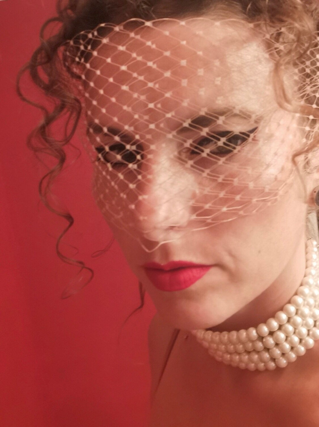 Champagne Birdcage Veil Bridal Birdcage Veil Wedding Birdcage Veil