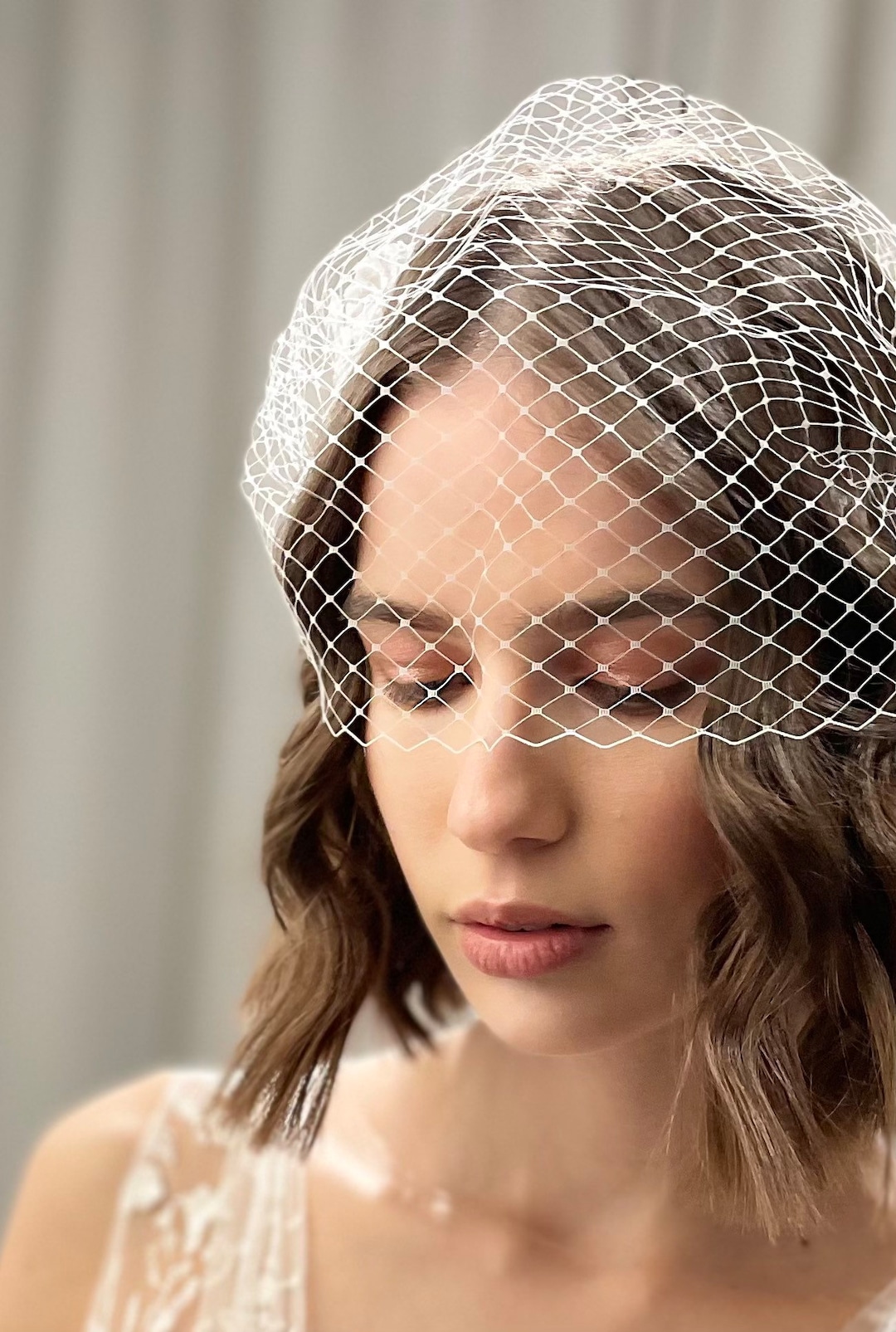 Bridal Birdcage Veil, Wedding Bird Cage Veil, Bandeau Veil, Custom