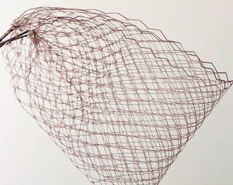 Brown Birdcage Veil Vintage Style Wedding Veil Minimalist Veil Courthouse Veil Civil Wedding Veil Guest