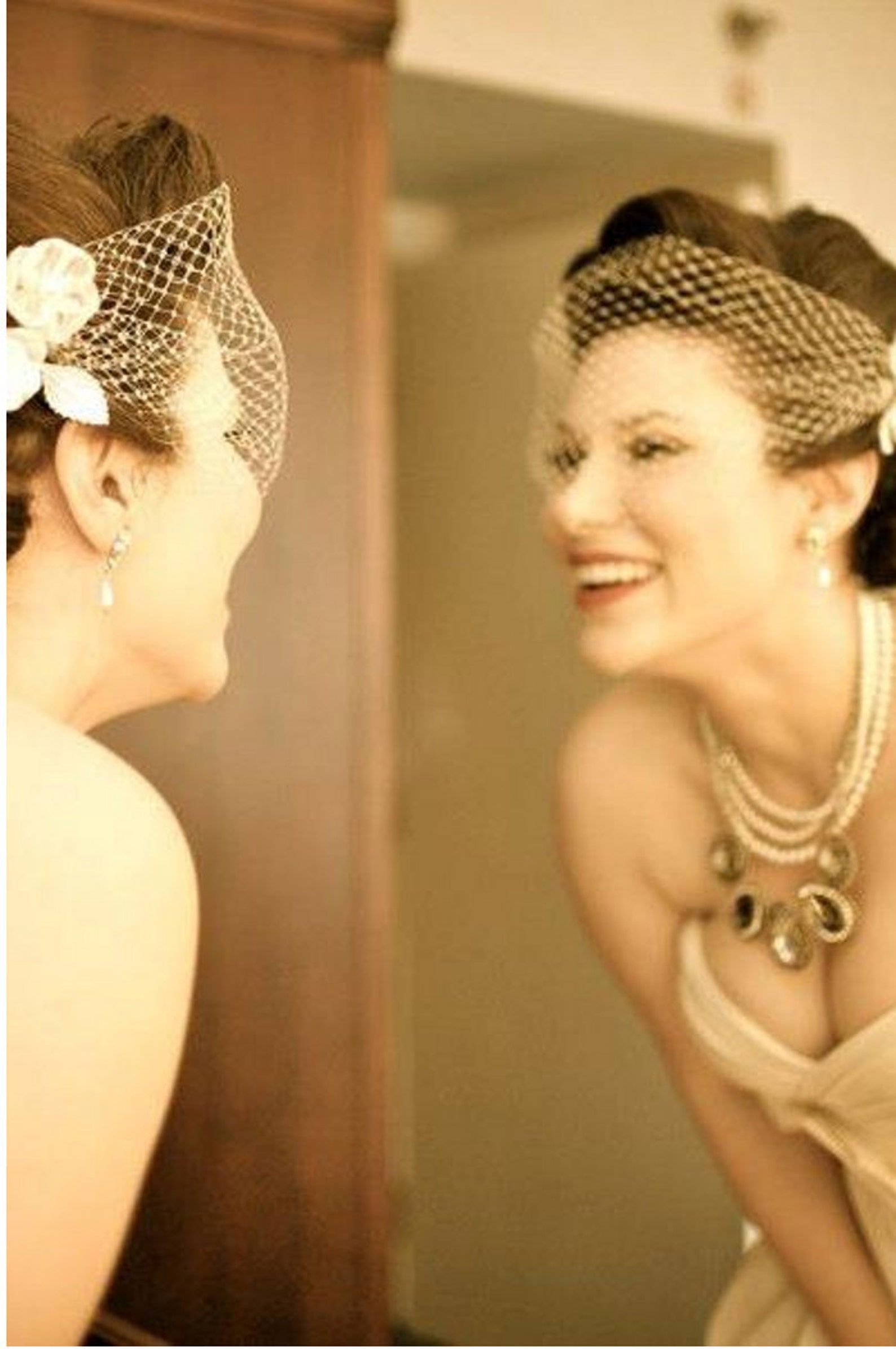 Bridal Birdcage Veil Birdcage Wedding Veil Ivory Veil White Etsy