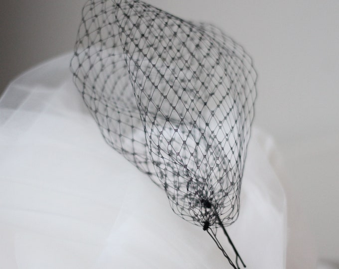 Black Birdcage Veil Bridal Birdcage Veil Black Wedding Veil Bridesmaids Veil Bridal Party Veil