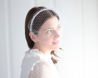 Headband Veil Wedding Birdcage Veil Bridal Birdcage Fascinator Headband Wedding Guest Veil Bachelorette Headpiece