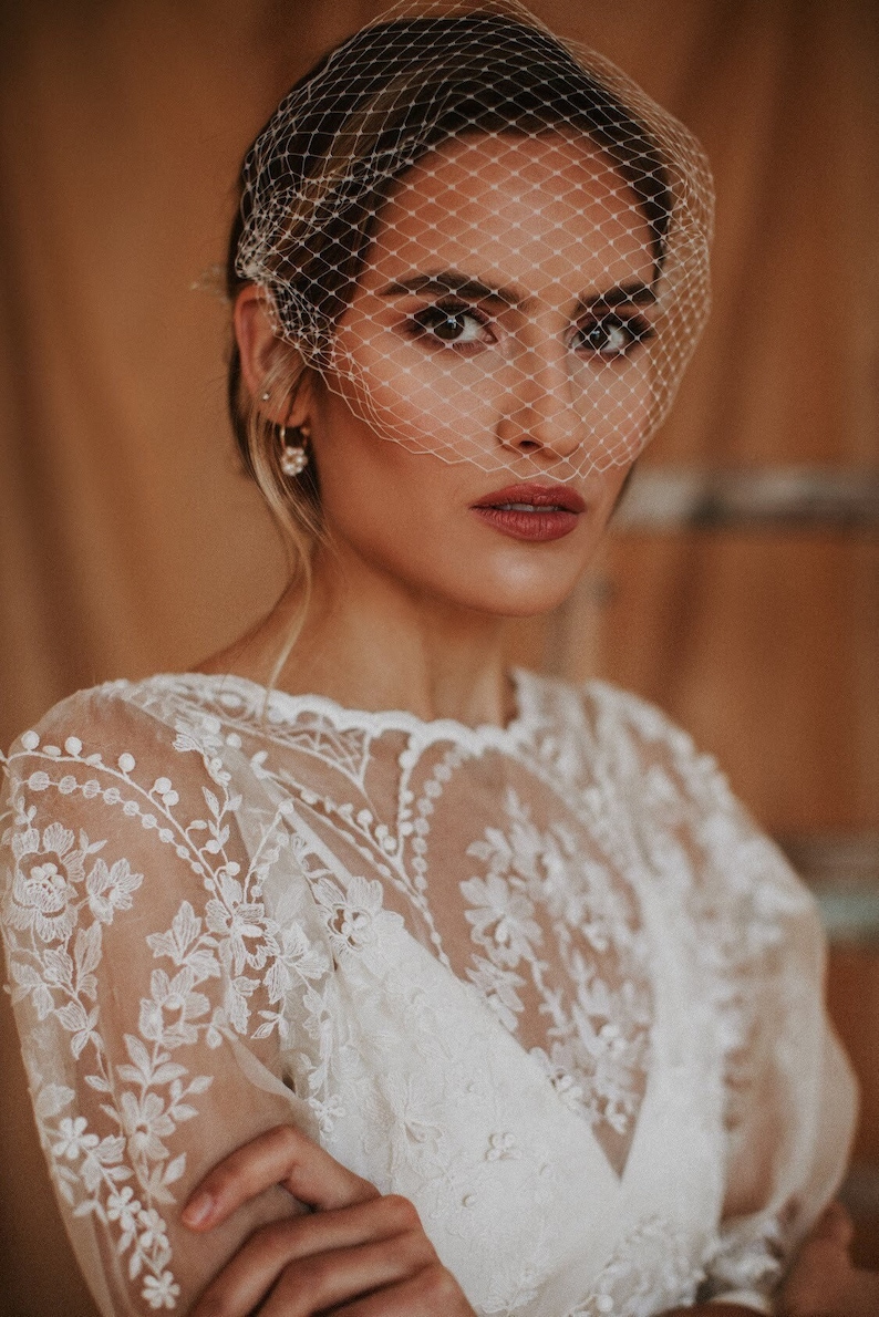 bridal birdcage veil