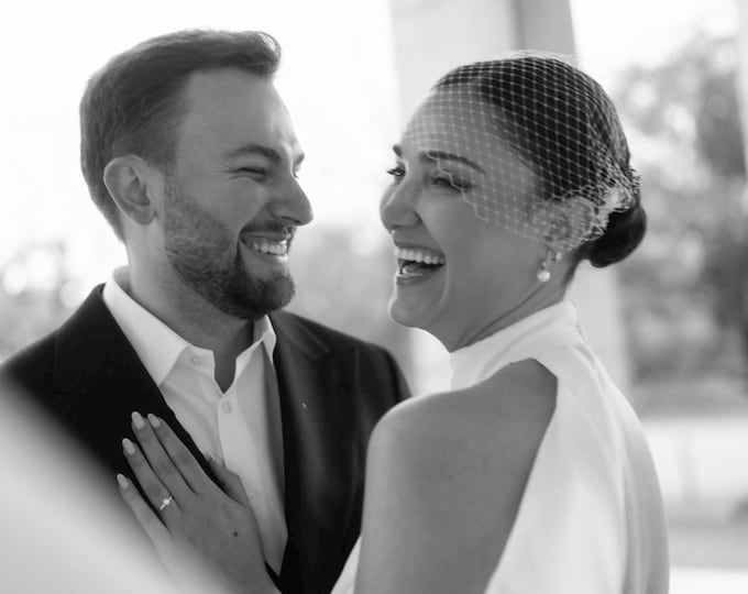 Netting Veil Bridal Birdcage Veil Bandeau Wedding Veil Face Short Veil Courthouse Civil Ceremony Veil