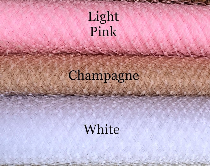 Birdcage Veiling Fabric for Veils Wedding Blusher Veil Millinery Fishnet Veiling - by the meter