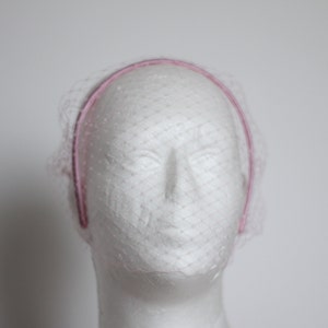 Birdcage Pearl Veil Short Scattered Pearl Wedding Veil Headband Bridal Veil Headband Veil with Pearls image 8