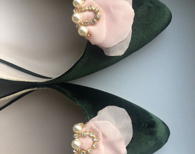 Shoe Clips for Women, Bridal Shoe Clips with Pearls, Wedding Shoes Clips, Shoes Brooch