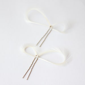 Ivory Bridal Hair Pins, White Hair Pins, Champagne Hair Pins, Bridesmaid Gift, Wedding Hair Pins, Prom image 1