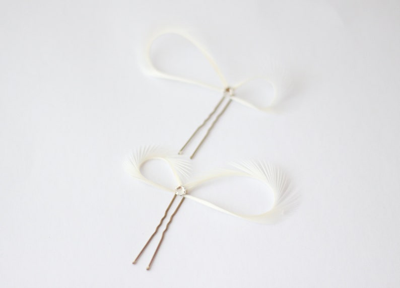 Ivory Bridal Hair Pins, White Hair Pins, Champagne Hair Pins, Bridesmaid Gift, Wedding Hair Pins, Prom image 1