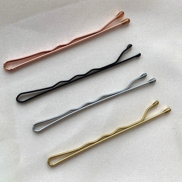 10x Hair Pins Basic Hair Grips Simple Bobby Pins Black Rose Gold Bobby Pins Silver Gold Bobby Pins