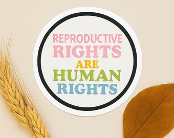 Reproductive Rights Are Human Rights – Sticker or Magnet (3" or 5") – Feminist, Activist, Pro-Choice