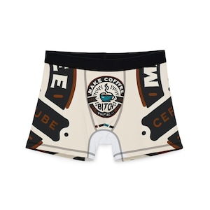 Coffee Lover&#39;s Men&#39;s Boxers, Funny Boxers, Gift for Him, Quirky Underwear, Unique Men&#39;s Briefs
