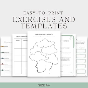 Practical CBT Worksheets for Teenagers – 80 Pages Printable Workbook | Therapy Tools for Teens & Young Adults