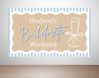 Plantilla de banner para Bachelorette Weeknd / Banner editable de 90 x 150 cm (descarga digital)