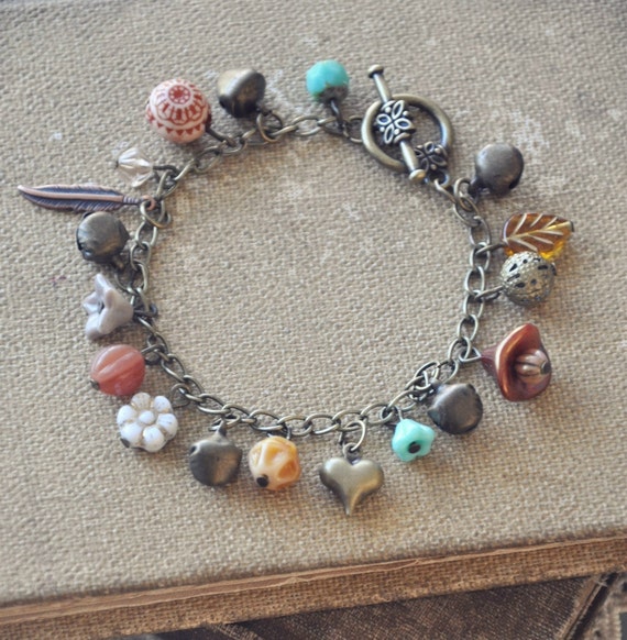 Items similar to Indian summer. gypsy charm bracelet. on Etsy