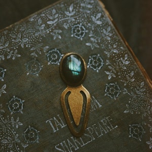 portal. a labradorite and brass vintage style bookmark image 5