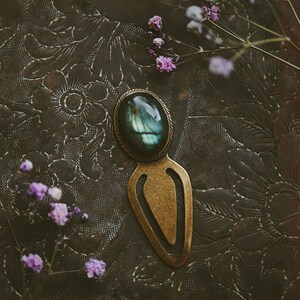 portal. a labradorite and brass vintage style bookmark image 6