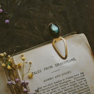 portal. a labradorite and brass vintage style bookmark image 7