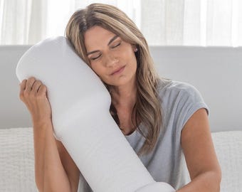 Almohada de belleza + soporte para el cuello – Almohada postural patentada Sleepnacious™ / Espuma viscoelástica antiarrugas, despierta renovado