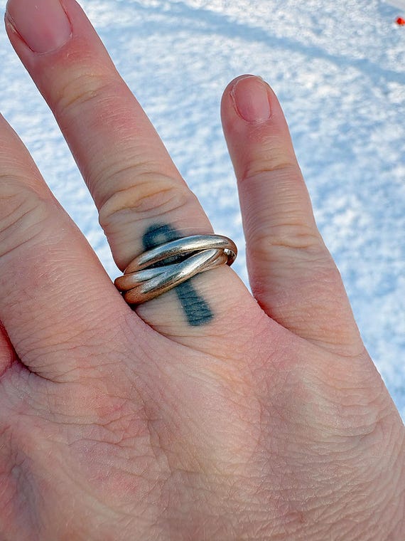 Sterling Silver Overlapping Ring - image 2