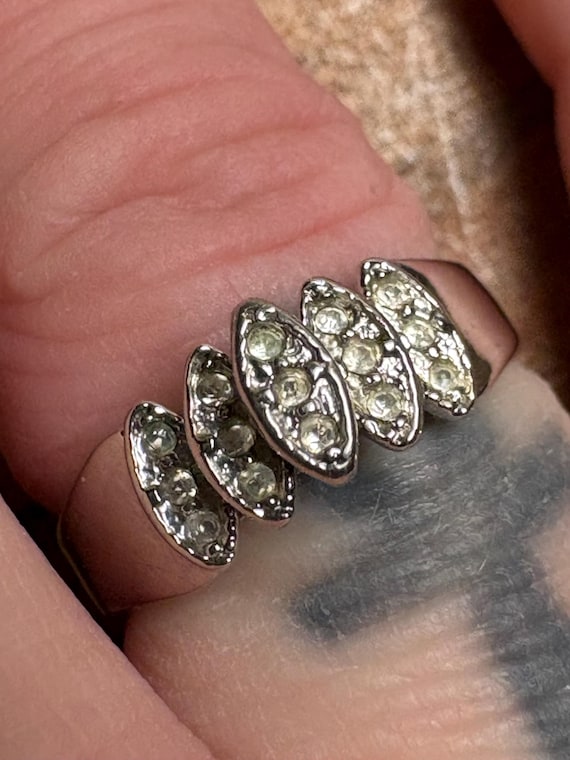 Sterling Silver Crown Like Ring - image 1