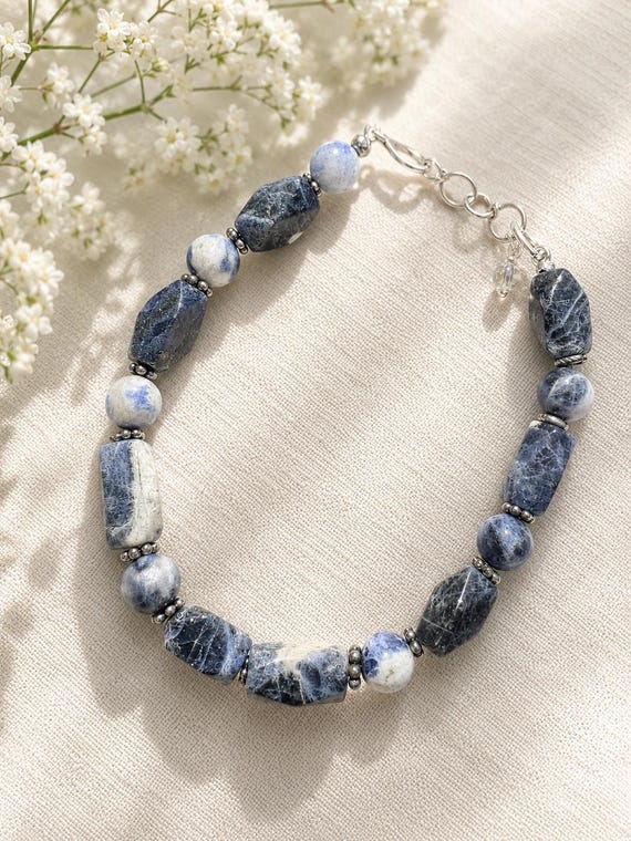 Sterling Silver Sodalite Bracelet