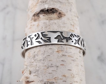 Hummingbird Totem Sterling Silver Cuff Bracelet Hummingbird Cuff Bracelet Sterling Silver Handmade by Thunder Sky Jewelry Philip Troyer