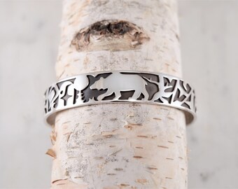 Bear Handmade Sterling Silver Bear Bracelet Silver Cuff Bear Bracelet Sterling Silver Bear Bracelet by Thunder Sky Jewelry Philip Troyer