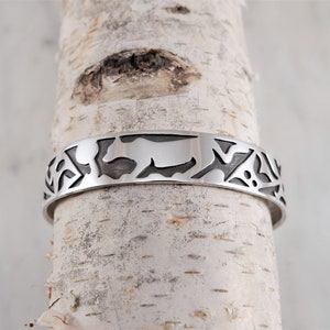 Mountain Lion Cougar Totem Sterling Silver Bracelet Handmade Mountain Lion Cuff Bracelet Sterling Silver Thunder Sky Jewelry Philip Troyer NO accent stone