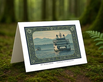 Biglietto d'auguri per il traghetto di Whidbey Island (5x7)