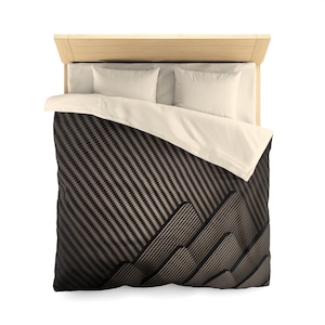Geometric Microfiber Duvet Cover: Modern Minimalist Bedding