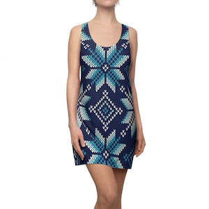 Bohemian Racerback Dress: Lightweight Polyester Summer Festival Dress