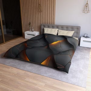 Elegante Abstrakte Mikrofaser Bettbezug: Moderne Schlafzimmer Bettwäsche