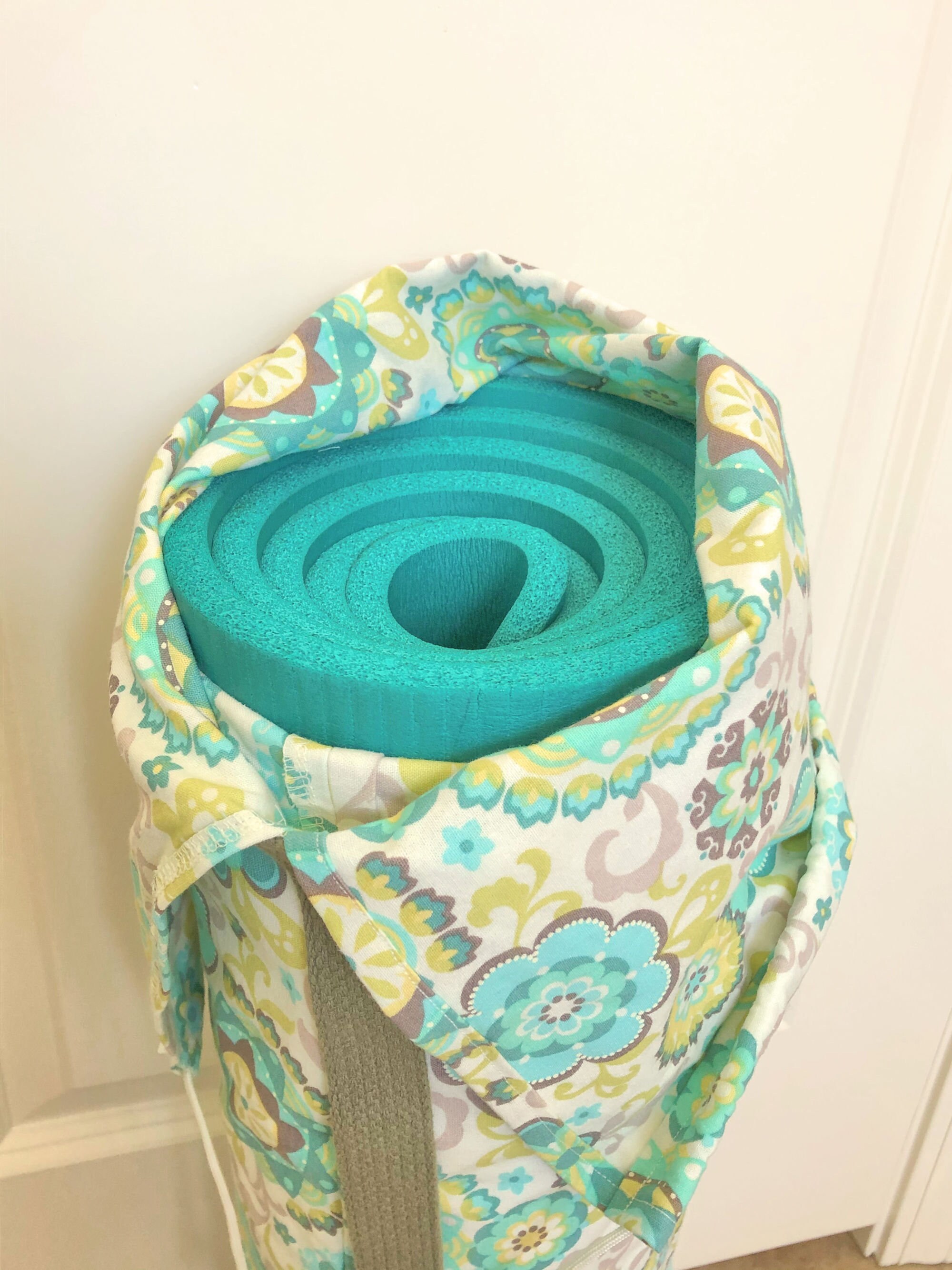 Drawstring Yoga Mat Bag with Pocket Handmade | Etsy