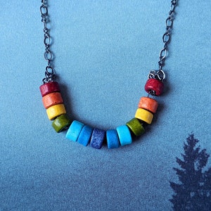LGBTQ Aspie Autism Chakra Rainbow Necklace Spectrum Colors ...