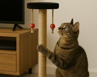 Luxury Sisal Cat Scratching Post: Durable Indoor Cat Furniture