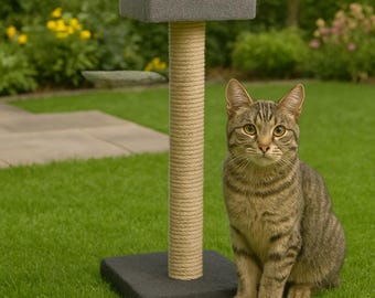 Patilux Cat Scratching Post: Sisal Rope, Hanging Tassel Toy